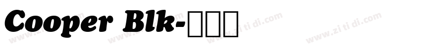 Cooper Blk字体转换